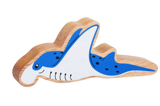 Blue and White Manta Ray