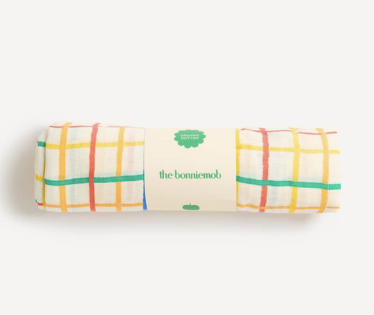 Ditto - Rainbow Checked Muslin Swaddle Blanket