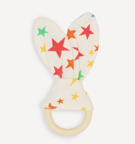 Star Print Baby Teething Ring