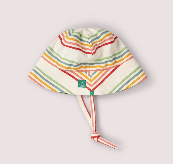 Cream Rainbow Reversible Sunhat