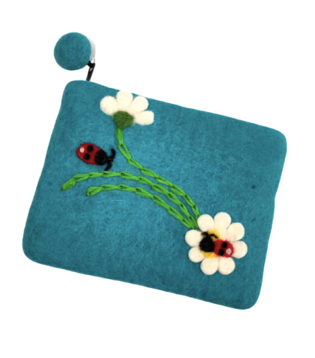 Ladybird and Daisies Purse
