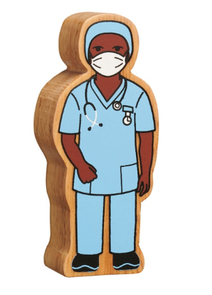 Blue Nurse in Scrubs