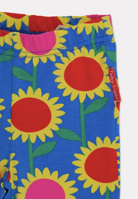 Sunflower Bee Print Leggings
