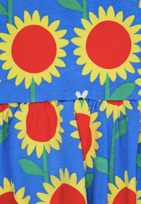 Sunflower Bee Print Summer Dress