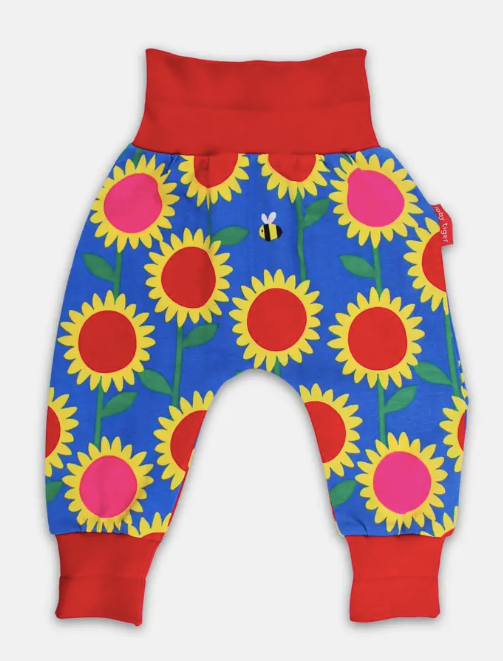 Sunflower Bee Print Yoga Pants