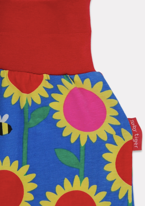 Sunflower Bee Print Yoga Pants