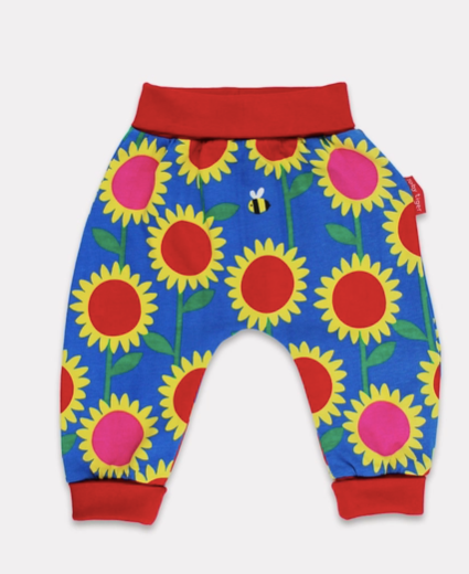 Sunflower Bee Print Yoga Pants