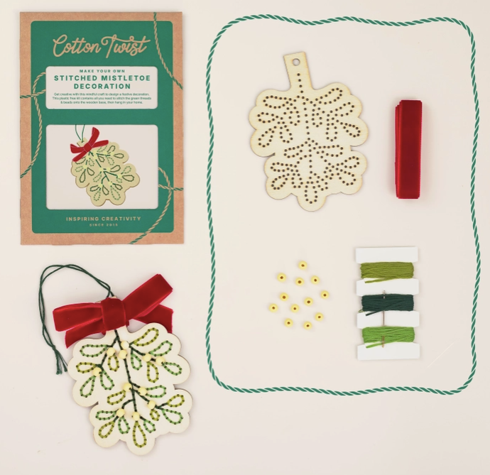 Make Your Own Stitched Mistletoe Decoration