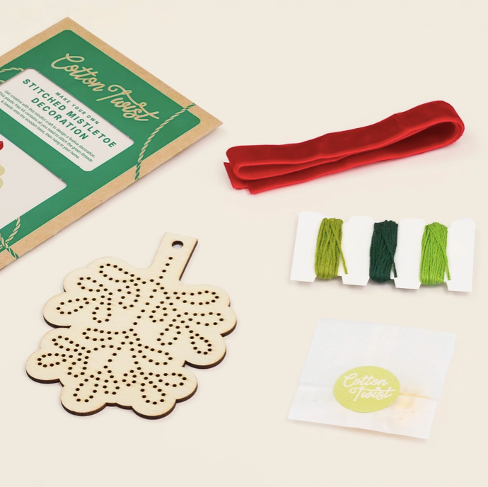 Make Your Own Stitched Mistletoe Decoration