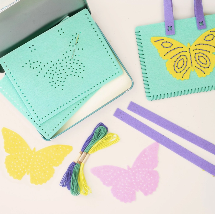 Stitch Your Own Butterfly Felt Bag Kit