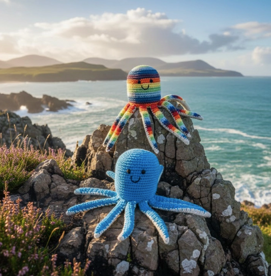 Blue Octopus Rattle