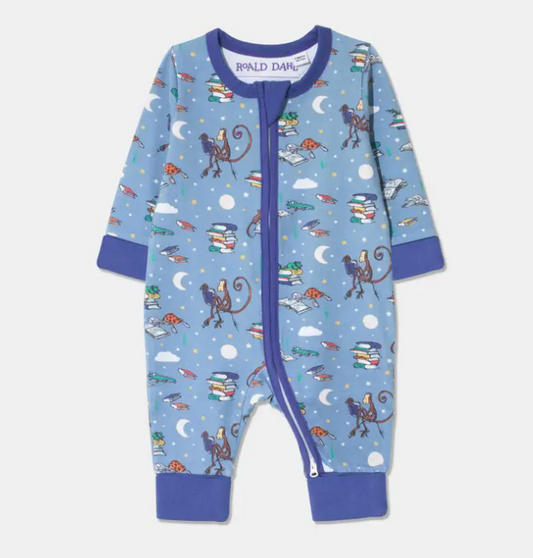 Roald Dahl X Duck Zebra 'Storytime' Sleepsuit
