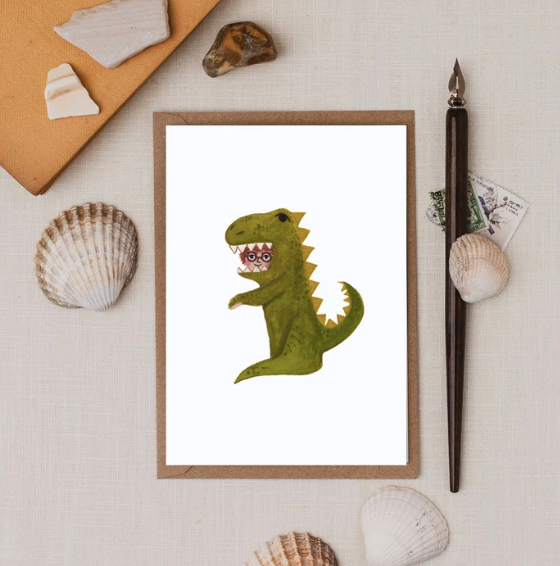 Greetings Card: Dino Child