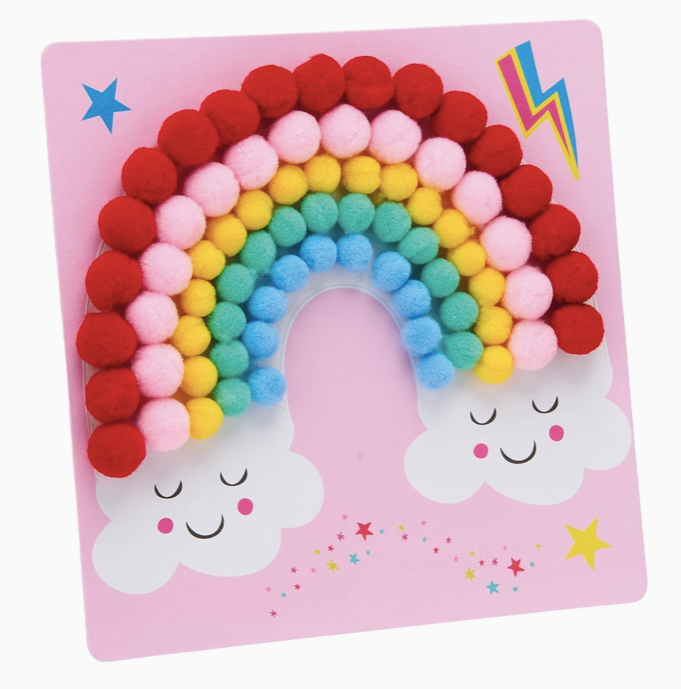 Rainbow Fairy Pom Pom Art