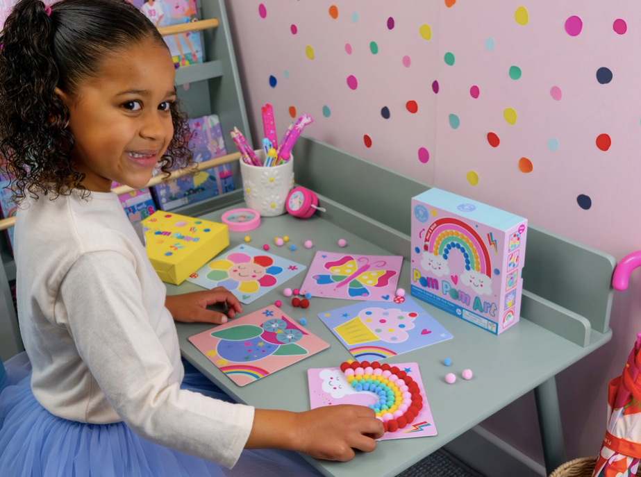 Rainbow Fairy Pom Pom Art