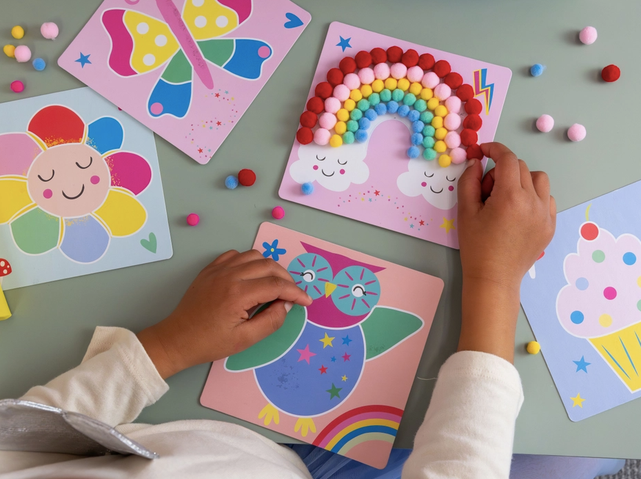Rainbow Fairy Pom Pom Art