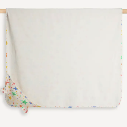 Star Print Baby Blanket With Hood