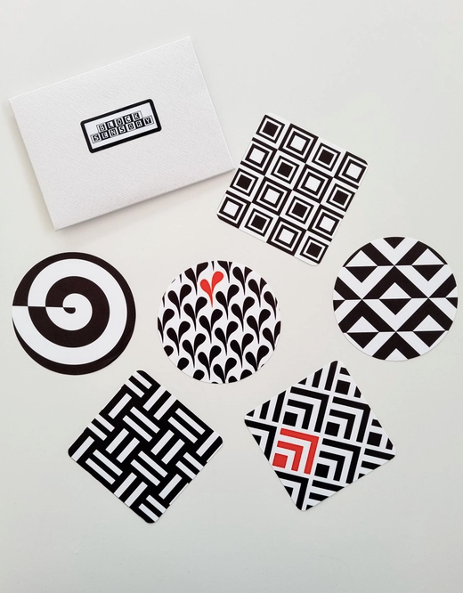 Baby Sensory Reusable Decal Stickers - Geometric Patterns