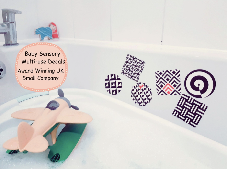 Baby Sensory Reusable Decal Stickers - Geometric Patterns