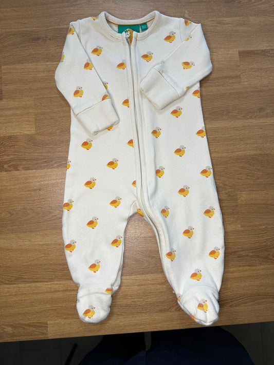Little Green Radicals Duck Sleepsuit Newborn