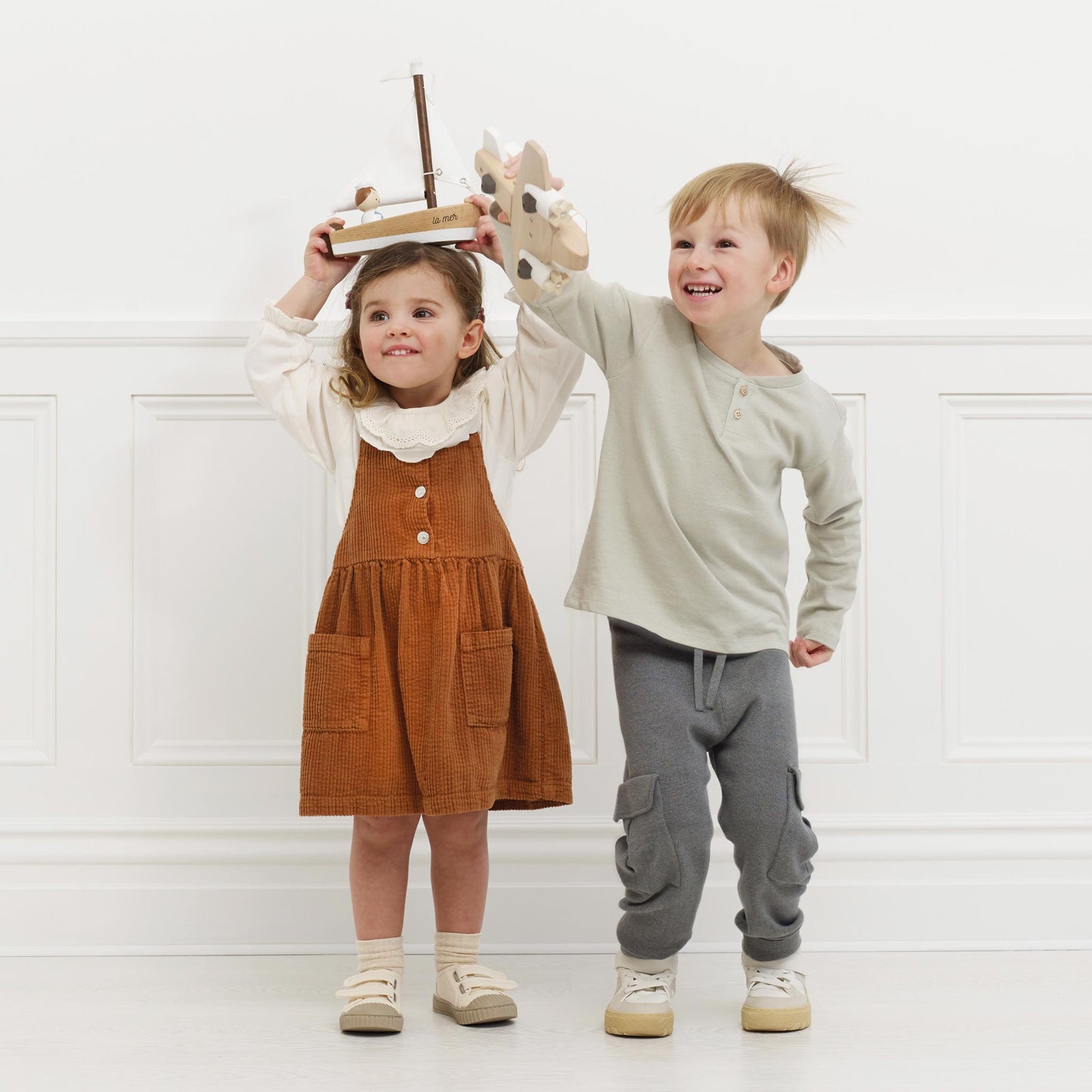 Wooden Sailing Boat and Captain