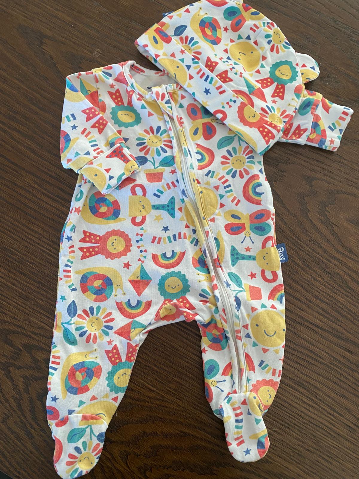 Kite The Upside Sleepsuit and Hat Newborn
