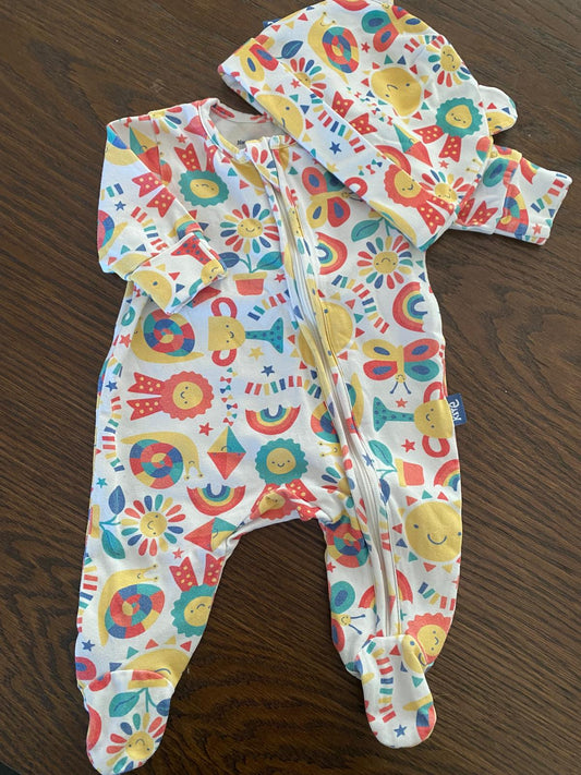 Kite The Upside Sleepsuit and Hat Newborn