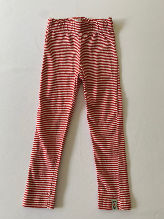 Lily and Sid Red Stripe Leggings, 18-24 months