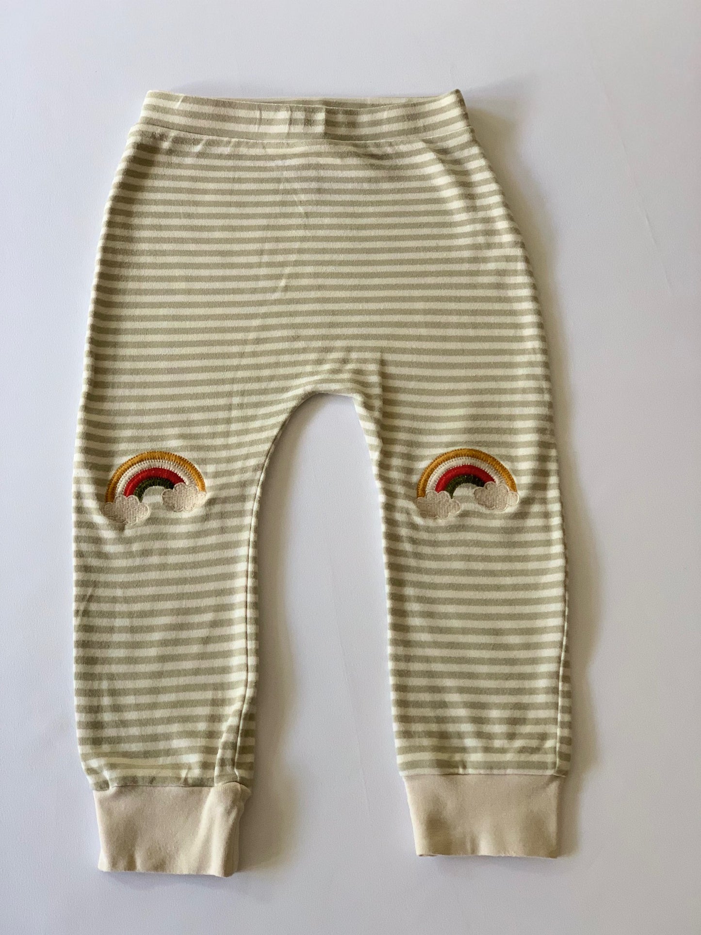 Little Green Radicals Rainbow Patch Leggings 3-4 years