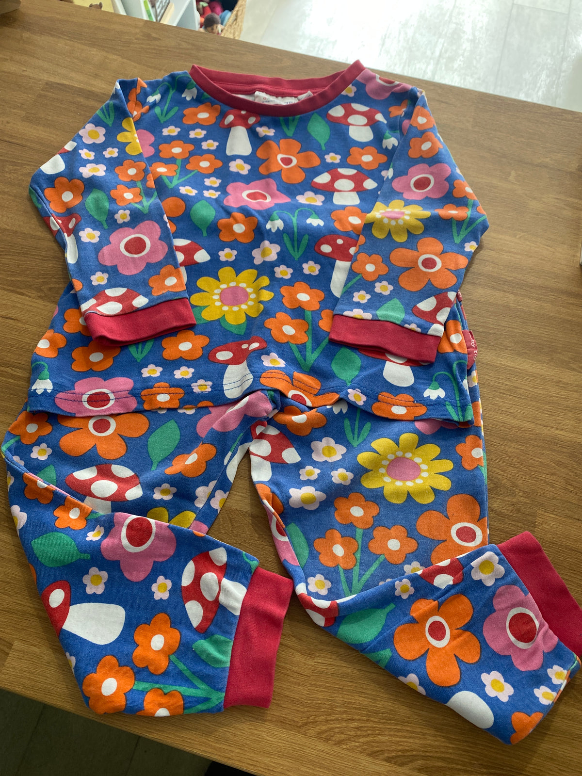Toby Tiger Mushroom & Flower Pyjamas 4/5 years