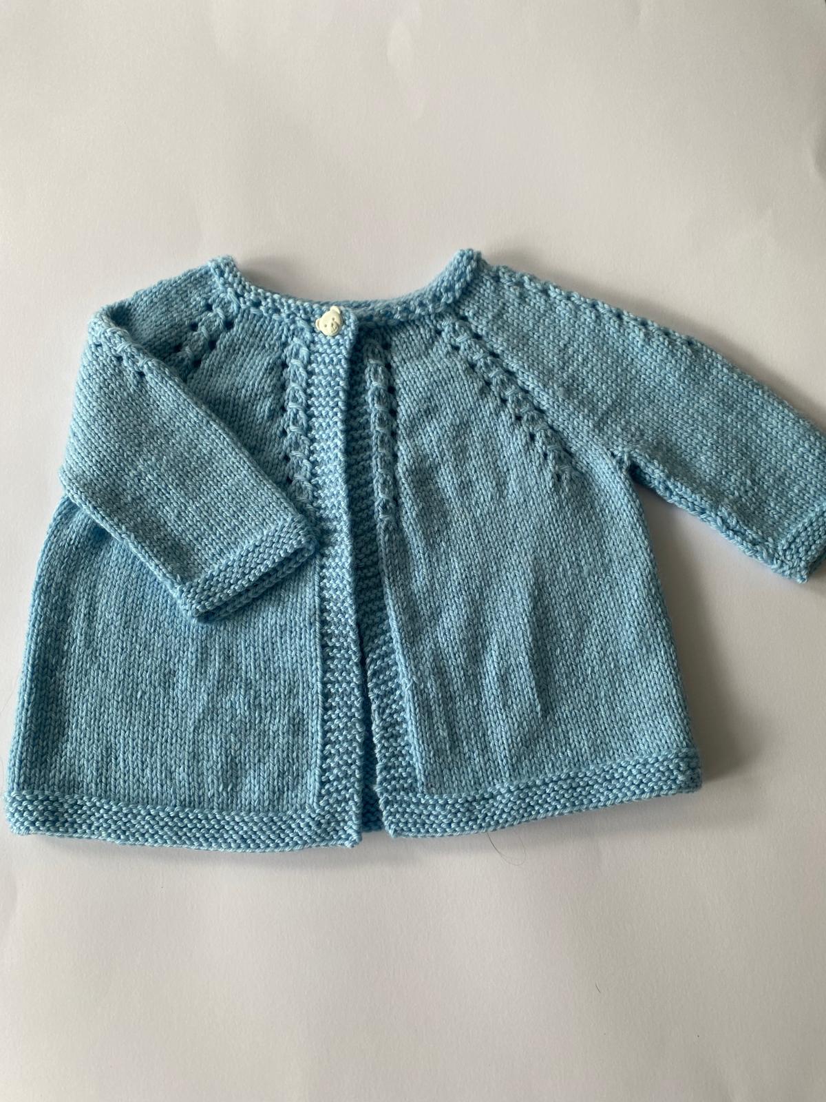 Handknitted Merino Baby Cardigan