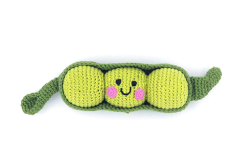 Image of a friendly peapod rattle.